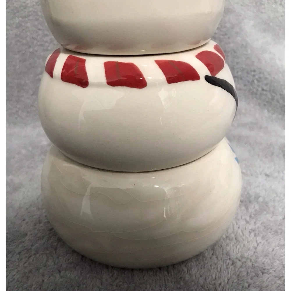 Pier 1 Imports Snowman Stacking 4 Piece Measuring Cup Set Christmas Winter
